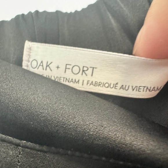 OAK + FORT Wide Leg Pants Black - Picture 7 of 11